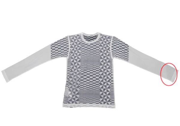 COMME des GARCONS Checker Printed See-through T Shirt K-169702_010