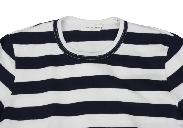 COMME des GARCONS Wave Cutting Design Stripe T Shirt K-169704_003