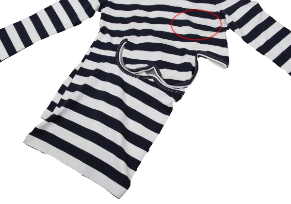 COMME des GARCONS Wave Cutting Design Stripe T Shirt K-169704_007