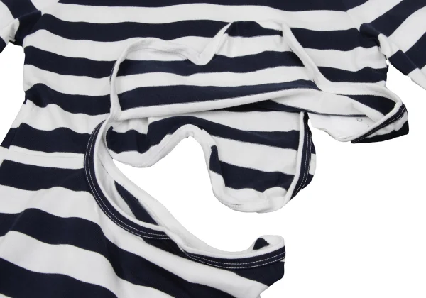 COMME des GARCONS Wave Cutting Design Stripe T Shirt K-169704_009