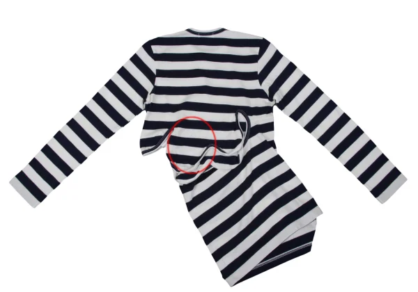 COMME des GARCONS Wave Cutting Design Stripe T Shirt K-169704_011