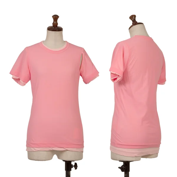 COMME des GARCONS Layered Design T Shirt Pink XS-S K-169706_001
