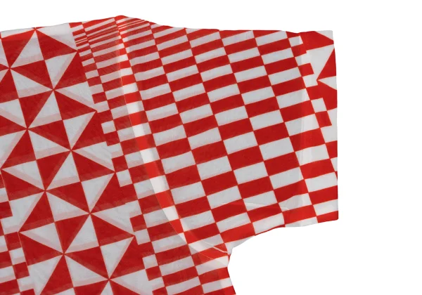 COMME des GARCONS Checker Print See-through T Shirt K-169707_005