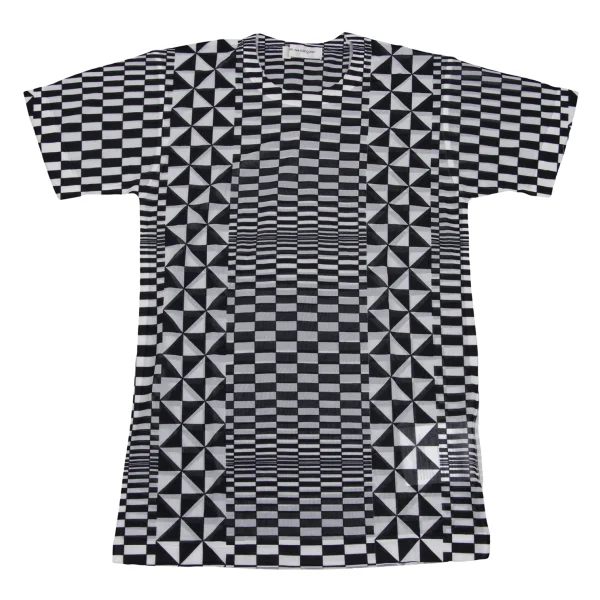 COMME des GARCONS Checker Print See-through T Shirt K-169708_002