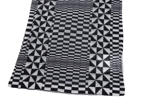 COMME des GARCONS Checker Print See-through T Shirt K-169708_006