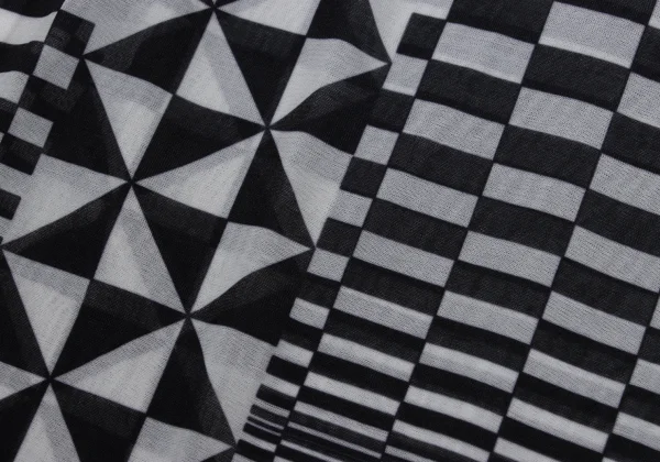 COMME des GARCONS Checker Print See-through T Shirt K-169708_007