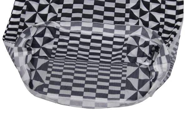 COMME des GARCONS Checker Print See-through T Shirt K-169708_008