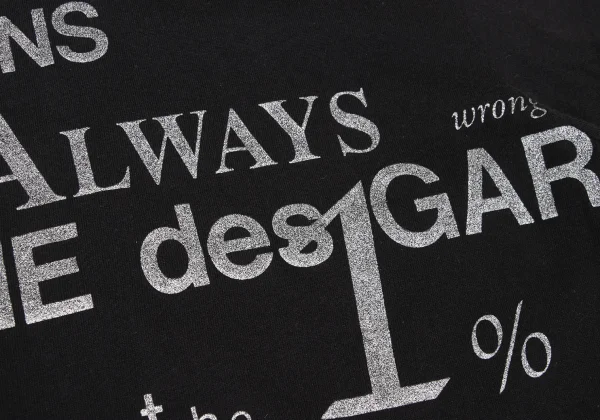 COMME des GARCONS Lettering Glitter Print T Shirt K-169710_005