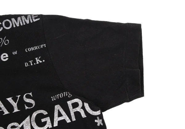 COMME des GARCONS Lettering Glitter Print T Shirt K-169710_006