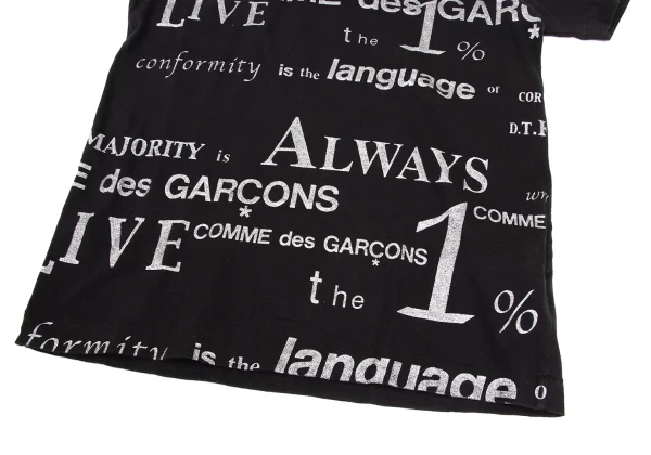 COMME des GARCONS Lettering Glitter Print T Shirt K-169710_007