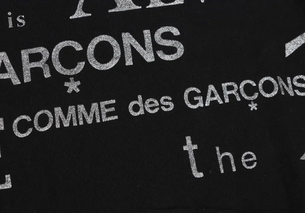 COMME des GARCONS Lettering Glitter Print T Shirt K-169710_008