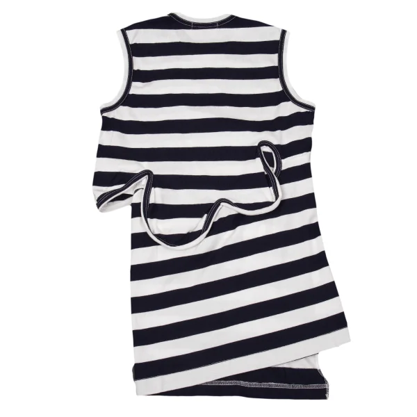COMME des GARCONS Wave Cutting Design Stripe Sleeveless Top K-169712_011