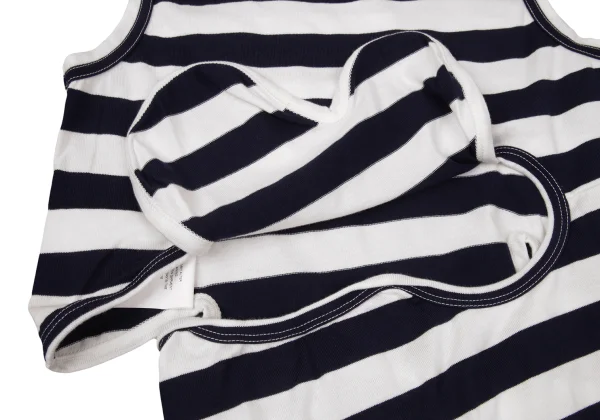 COMME des GARCONS Wave Cutting Design Stripe Sleeveless Top K-169712_012