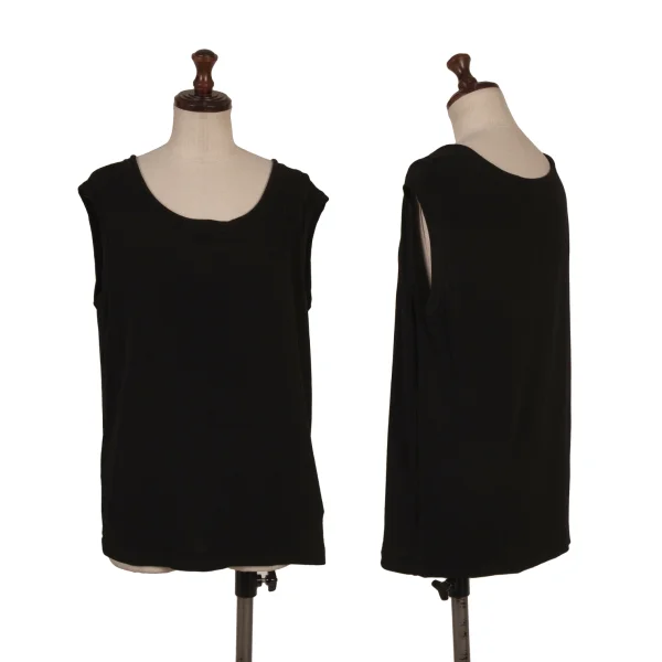 COMME des GARCONS Silk Neck Drawstring Sleeveless Top Black S-M K-169714_001