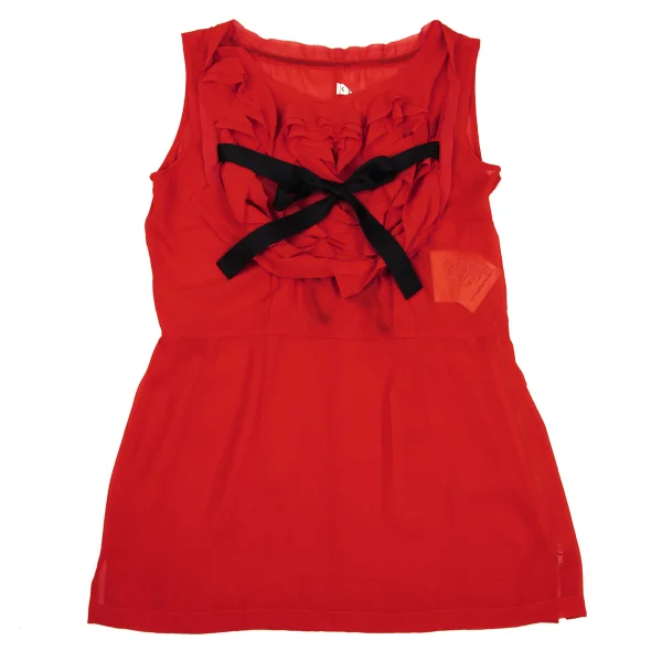 COMME des GARCONS Chiffon Frill Ribbon Sleeveless Top K-169715_002