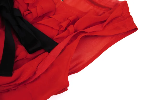 COMME des GARCONS Chiffon Frill Ribbon Sleeveless Top K-169715_008