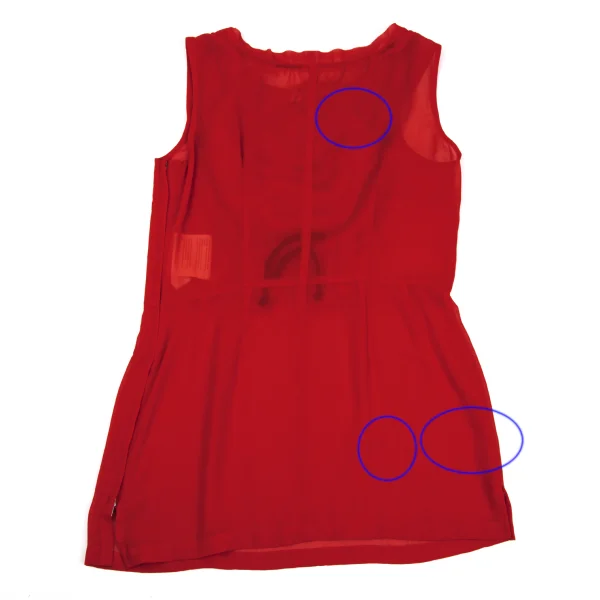 COMME des GARCONS Chiffon Frill Ribbon Sleeveless Top K-169715_010