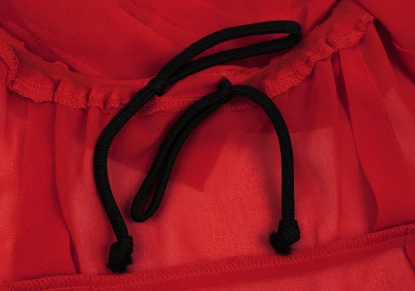 COMME des GARCONS Chiffon Frill Ribbon Sleeveless Top K-169715_015