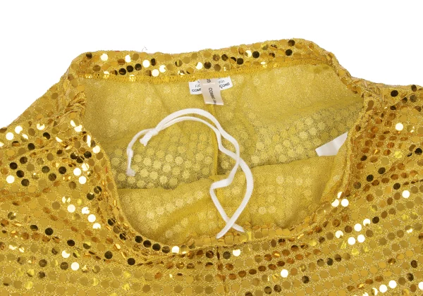 COMME des GARCONS Sequin Frill Hem Cropped Pants K-169718_003