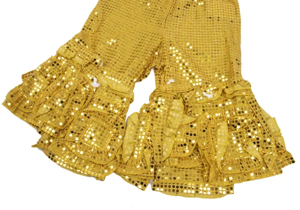 COMME des GARCONS Sequin Frill Hem Cropped Pants K-169718_004