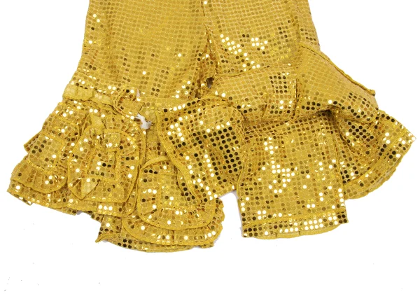 COMME des GARCONS Sequin Frill Hem Cropped Pants K-169718_007