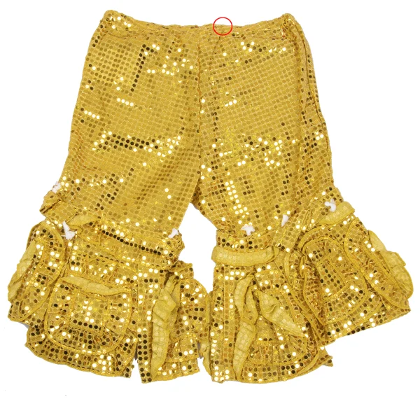 COMME des GARCONS Sequin Frill Hem Cropped Pants K-169718_008