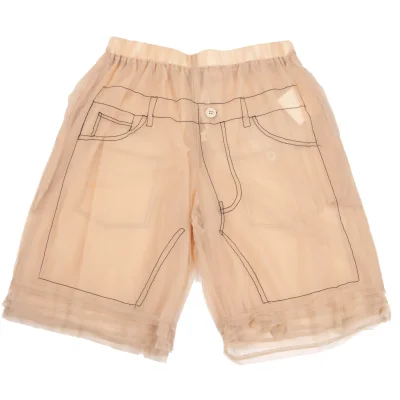 COMME des GARCONS Trompe l'oeil Stitch See-through Shorts