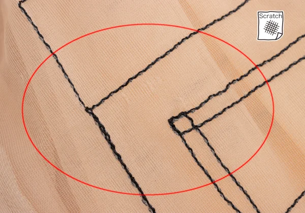 COMME des GARCONS Trompe l'oeil Stitch See-through Shorts K-169719_005