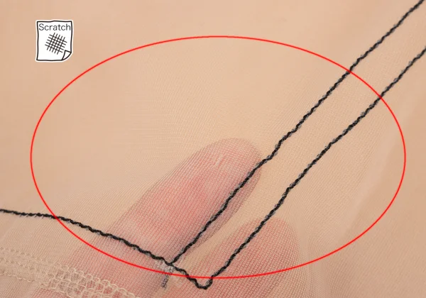 COMME des GARCONS Trompe l'oeil Stitch See-through Shorts K-169719_010