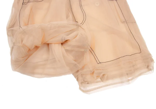 COMME des GARCONS Trompe l'oeil Stitch See-through Shorts K-169719_013