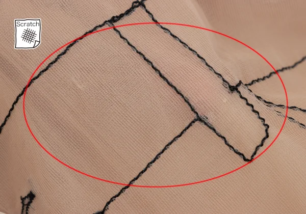 COMME des GARCONS Trompe l'oeil Stitch See-through Shorts K-169720_003