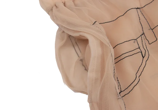 COMME des GARCONS Trompe l'oeil Stitch See-through Shorts K-169720_005