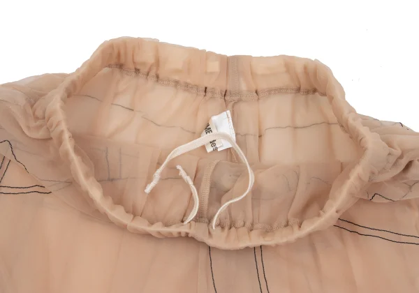 COMME des GARCONS Trompe l'oeil Stitch See-through Shorts K-169720_007