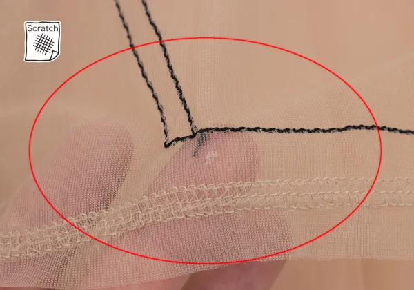 COMME des GARCONS Trompe l'oeil Stitch See-through Shorts K-169720_009