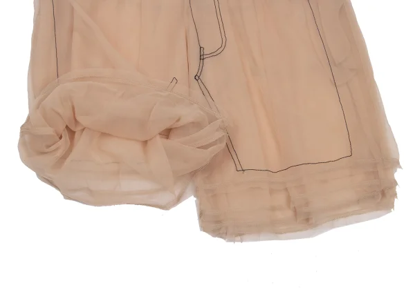 COMME des GARCONS Trompe l'oeil Stitch See-through Shorts K-169720_011