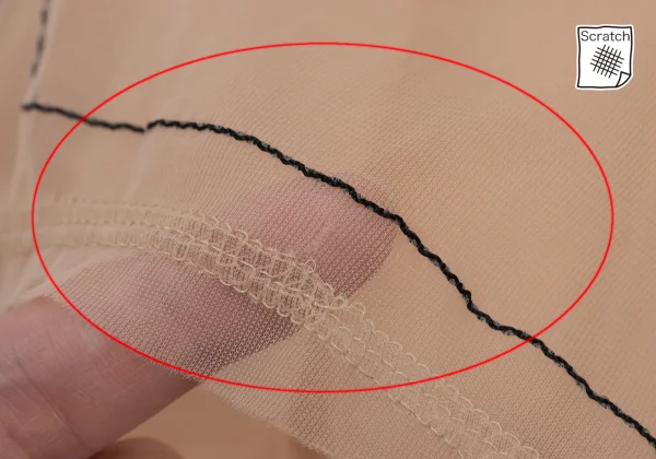 COMME des GARCONS Trompe l'oeil Stitch See-through Shorts K-169720_014