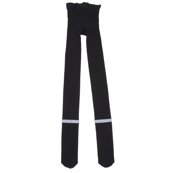 COMME des GARCONS Line Print Stretch Tights Black  K-169721_001