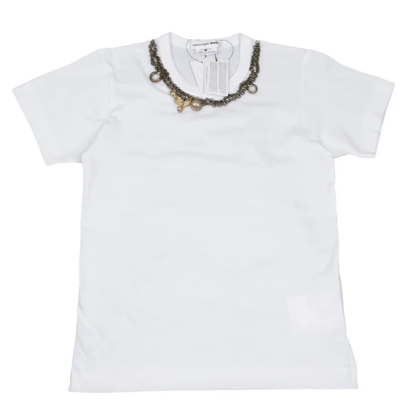 COMME des GARCONS NOIR Antique Necklace T Shirt White M K-169733_001