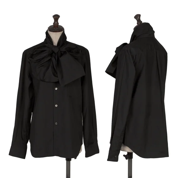 robe de chambre COMME des GARCONS Cotton Ribbon Collar Shirt Black M K-169737_001