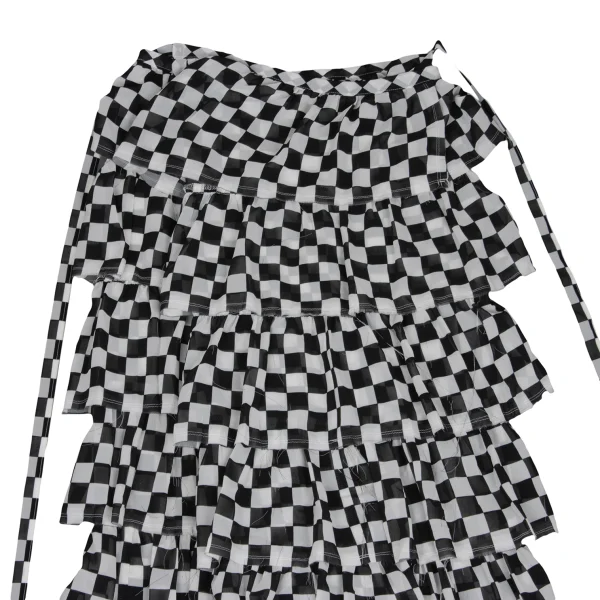 robe de chambre COMME des GARCONS Check Chiffon Tiered Skirt K-169738_003