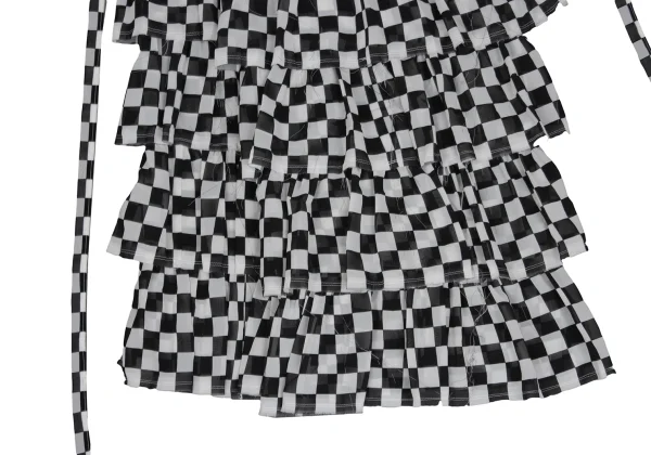 robe de chambre COMME des GARCONS Check Chiffon Tiered Skirt K-169738_005