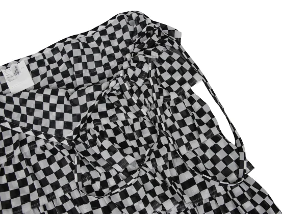 robe de chambre COMME des GARCONS Check Chiffon Tiered Skirt K-169738_007