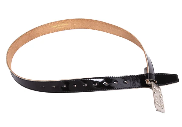 COMME des GARCONS HOMME PLUS Studs Metal Buckle Enamel Belt K-169744_002