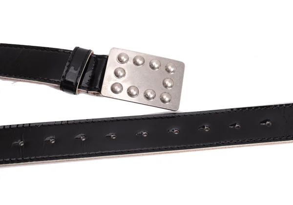 COMME des GARCONS HOMME PLUS Studs Metal Buckle Enamel Belt K-169744_003