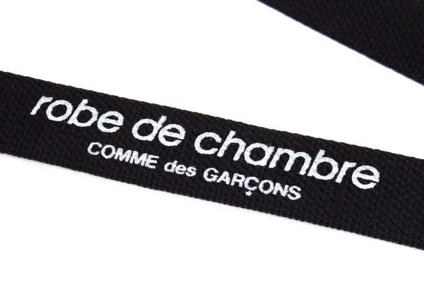 ローブドシャンブル コムデギャルソンrobe de chambre COMME des GARCONS ロゴプリントガチャベルト 黒 K-169745_002