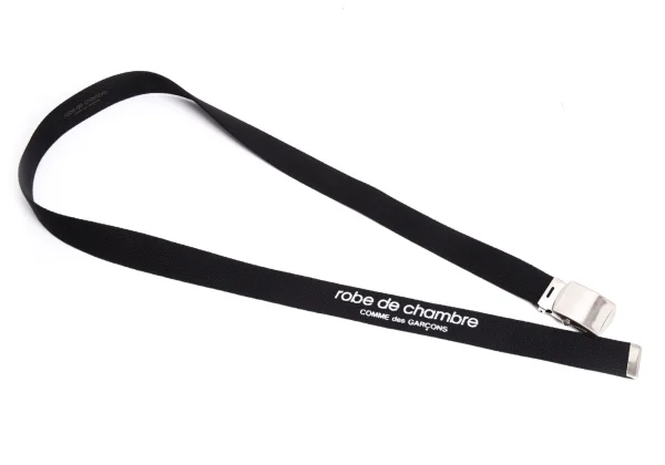 ローブドシャンブル コムデギャルソンrobe de chambre COMME des GARCONS ロゴプリントガチャベルト 黒 K-169745_003