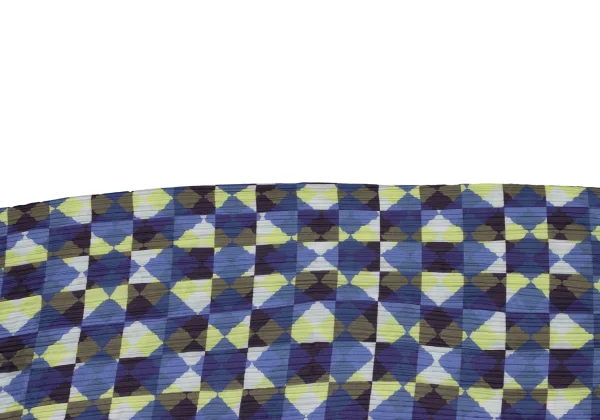 PLEATS PLEASE Geometric Print Switching Poncho K-169753_003