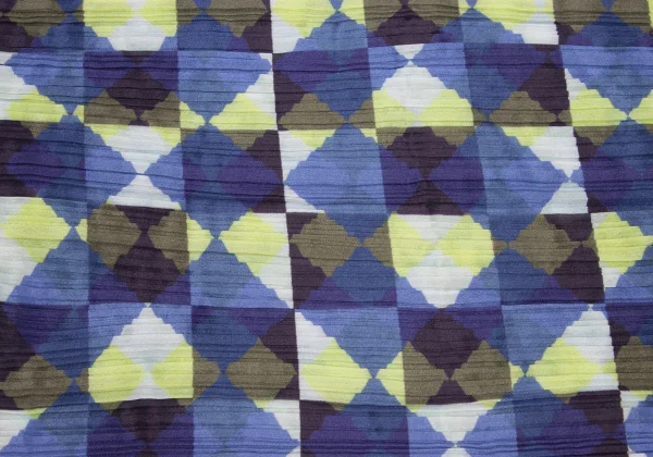 PLEATS PLEASE Geometric Print Switching Poncho K-169753_006