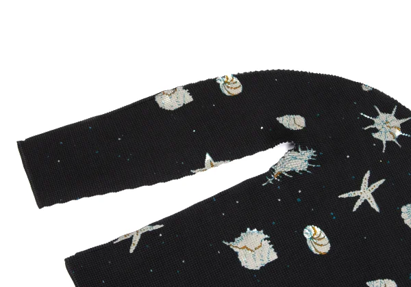 ISSEY MIYAKE me Marine Print Stretch Pleated Turtleneck T Shirt K-169756_005