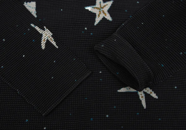 ISSEY MIYAKE me Marine Print Stretch Pleated Turtleneck T Shirt K-169756_006